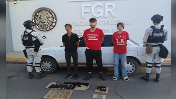 Tres de los detenidos
(SSP